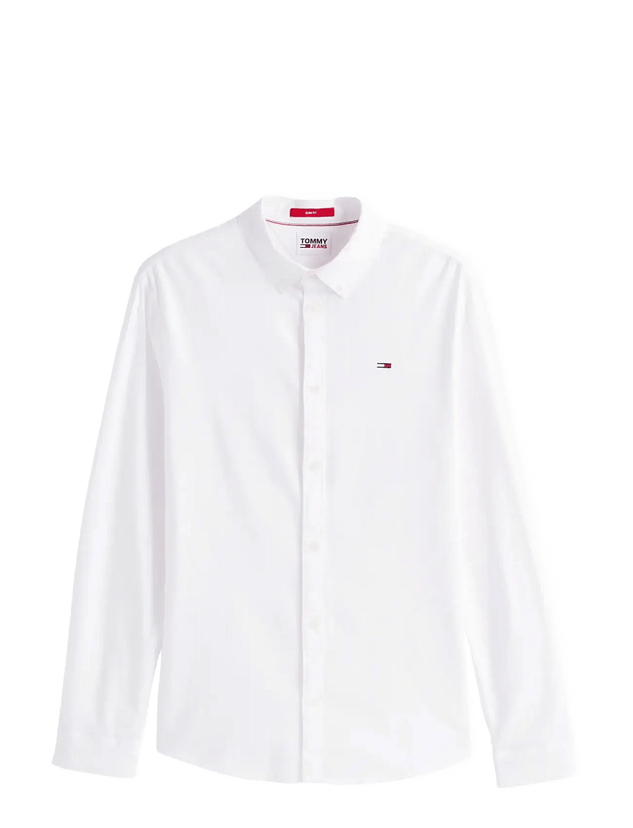 Tommy Jeans - TJM SLIM STRETCH OXFORD SHIRT - oxfordi särgid - white - 1
