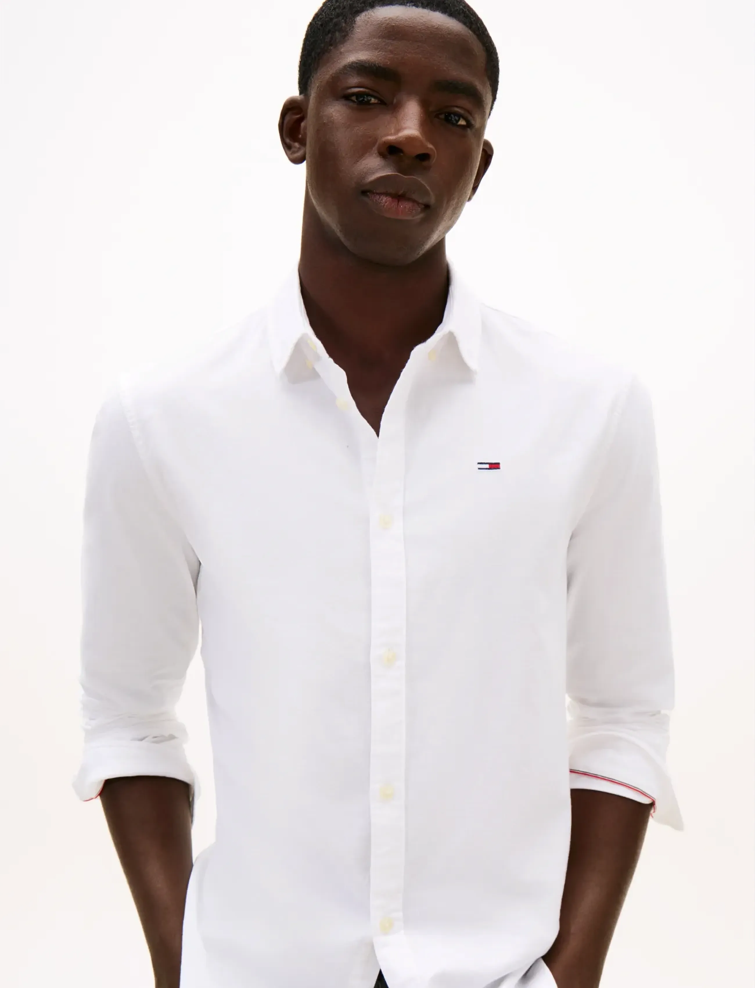Tommy Jeans - TJM SLIM STRETCH OXFORD SHIRT - oxford skjorter - white - 3