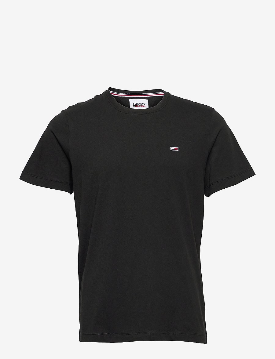 Tommy Jeans - TJM SLIM JERSEY C NECK EXT - lyhythihaiset - black - 1