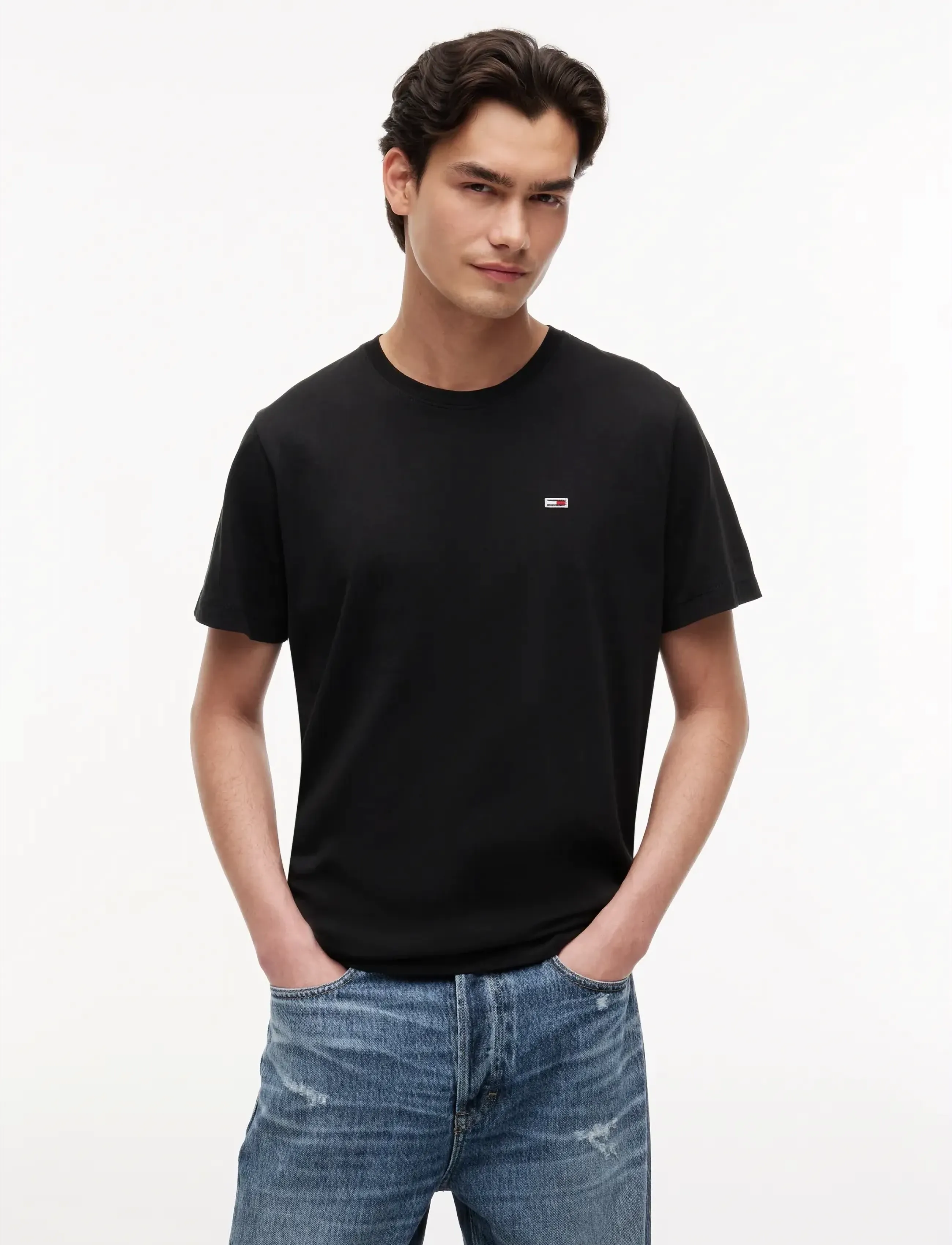 Tommy Jeans TJM CLASSIC JERSEY C NECK - Tommy Hilfiger - BLACK / black