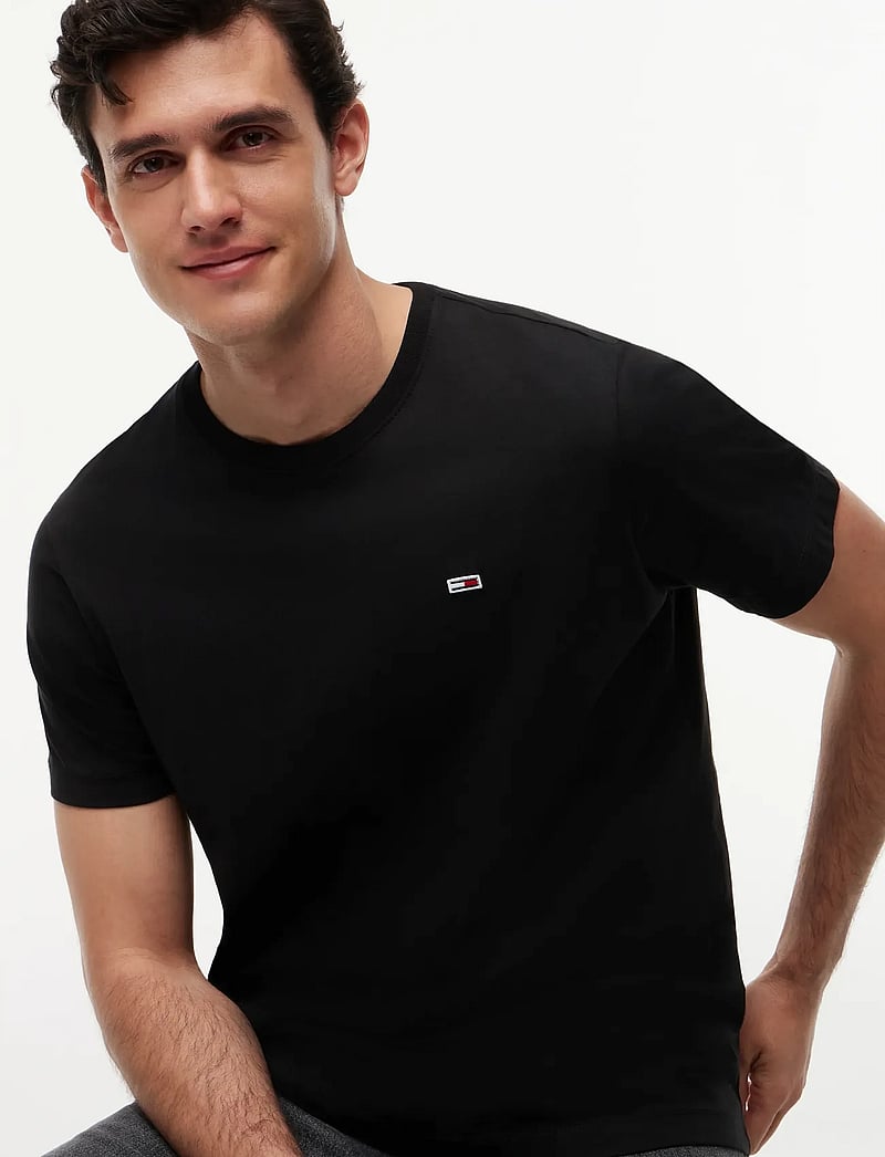 Tommy Jeans - TJM REG JERSEY C NECK EXT - t-krekli ar īsām piedurknēm - black - 4
