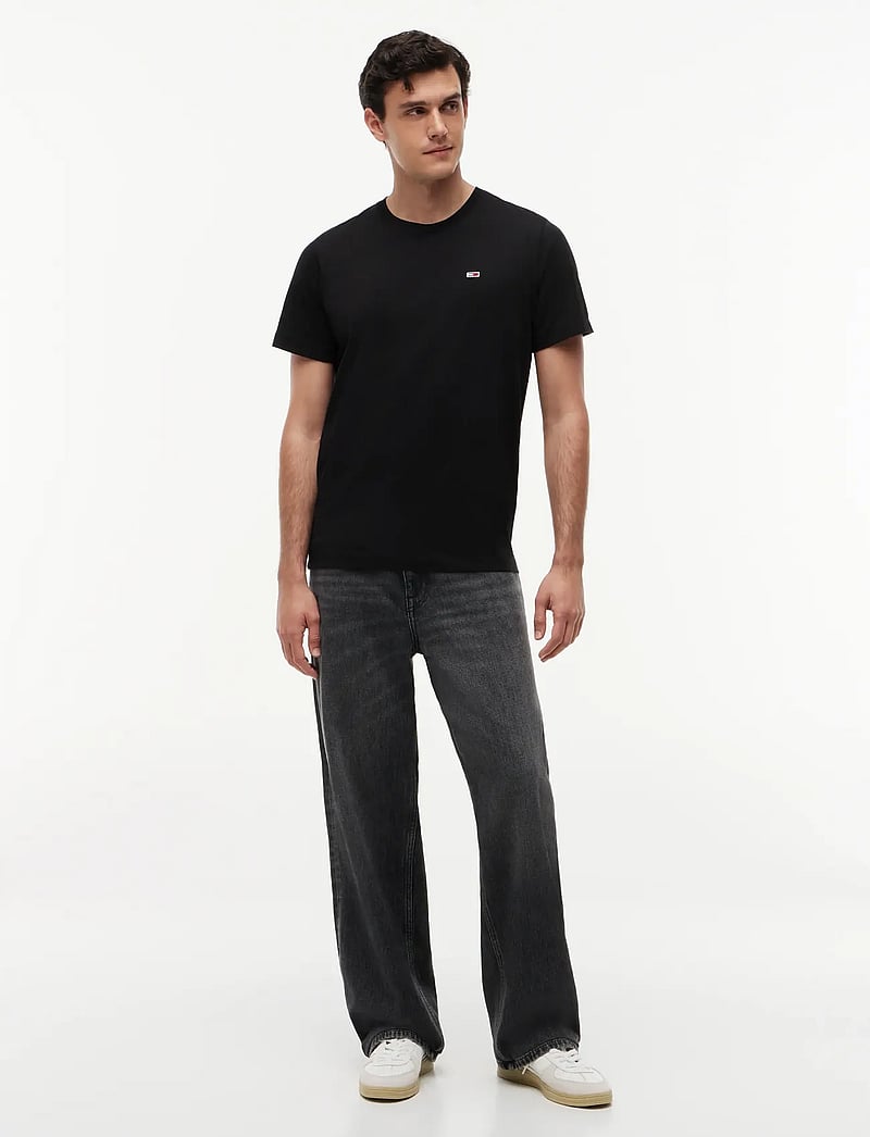 Tommy Jeans - TJM REG JERSEY C NECK EXT - t-krekli ar īsām piedurknēm - black - 5