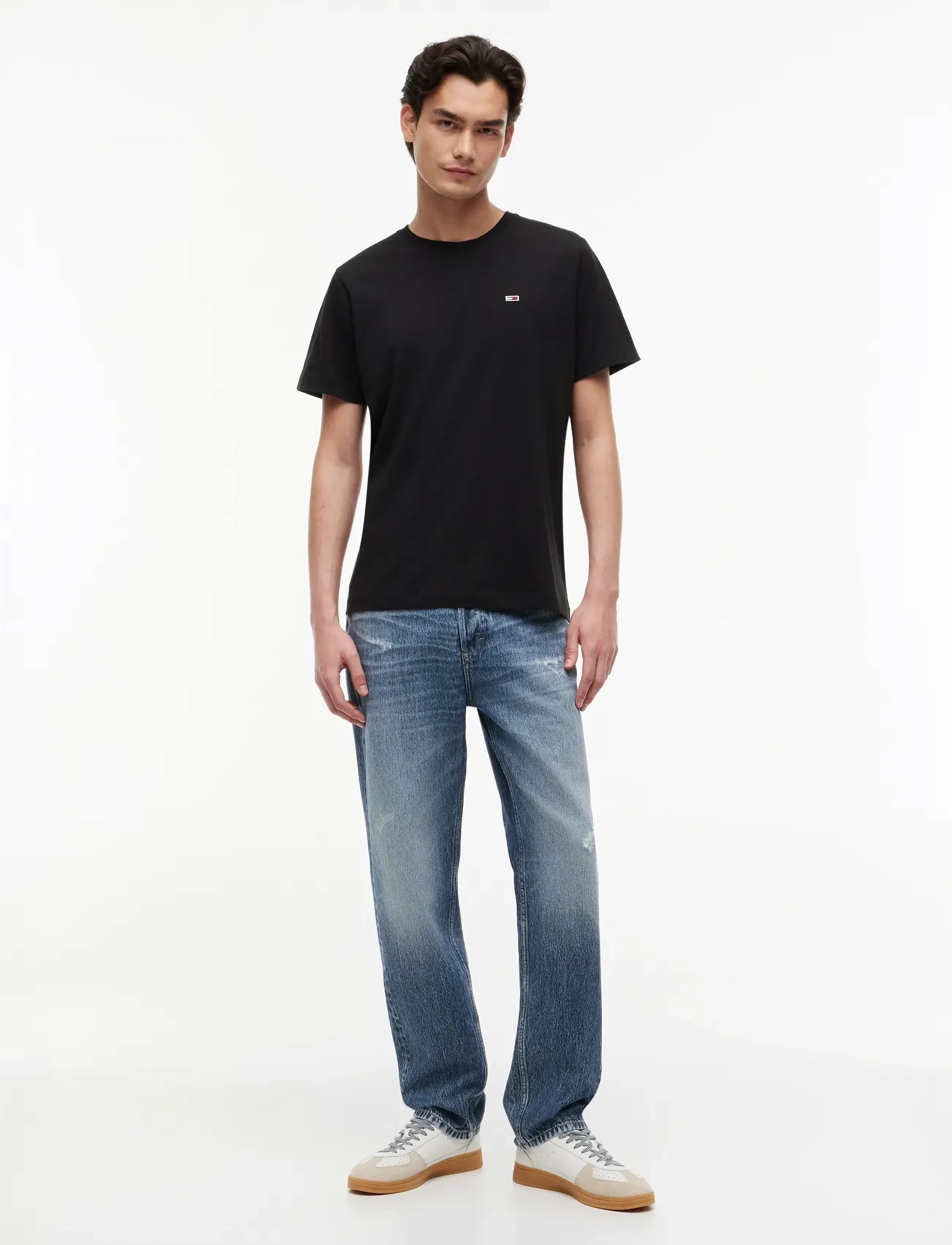 Tommy Jeans - TJM REG JERSEY C NECK EXT - kortärmade t-shirts - black - 5