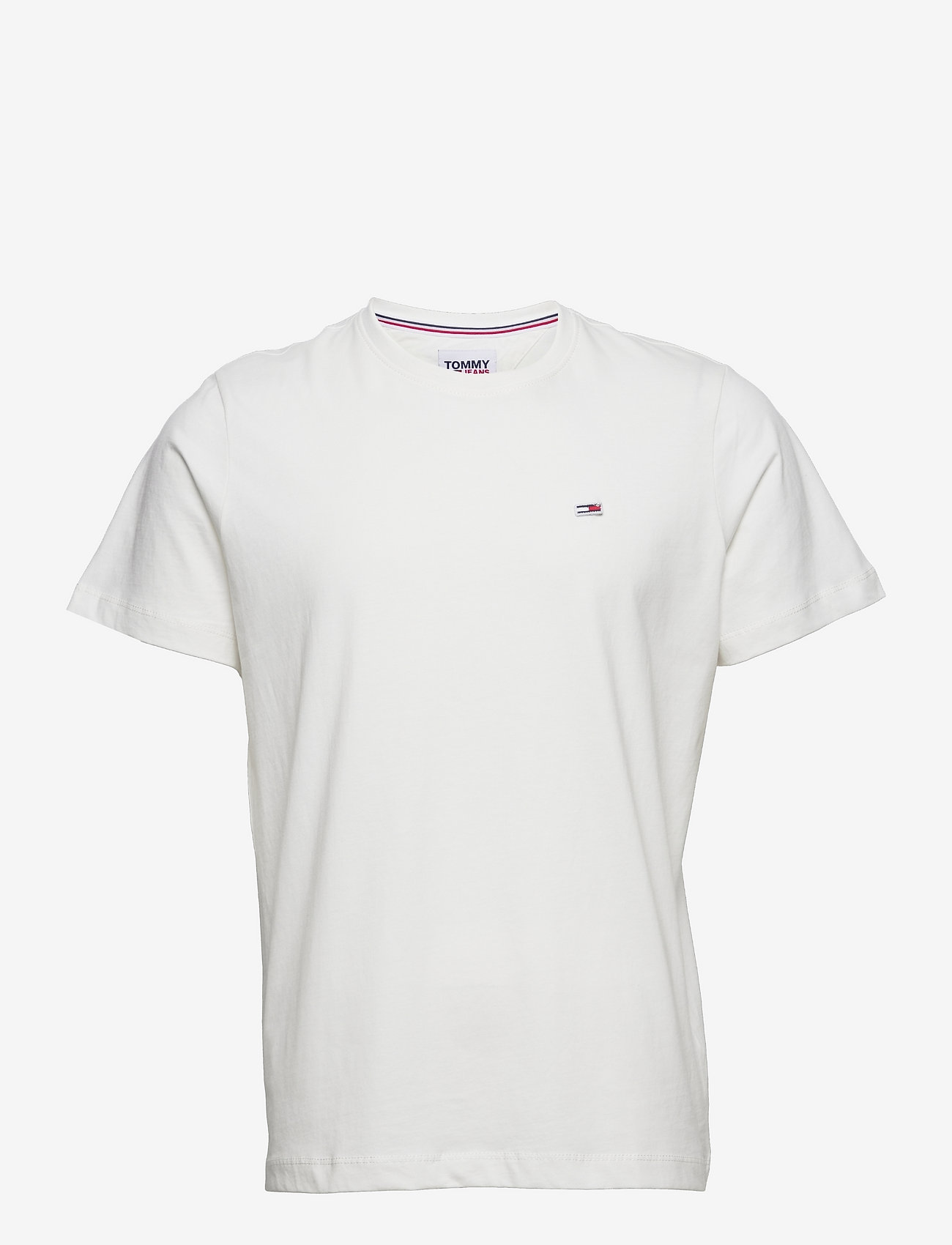 Tommy Jeans - TJM SLIM JERSEY C NECK EXT - kortärmade t-shirts - white - 1
