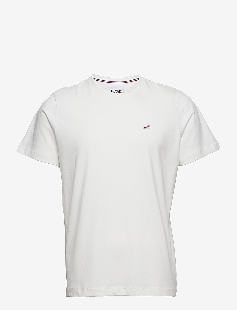 Tommy Jeans - TJM SLIM JERSEY C NECK EXT - kortärmade t-shirts - white - 1