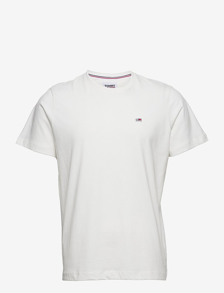 Tommy Jeans - TJM SLIM JERSEY C NECK EXT - kurzärmelig - white - 1
