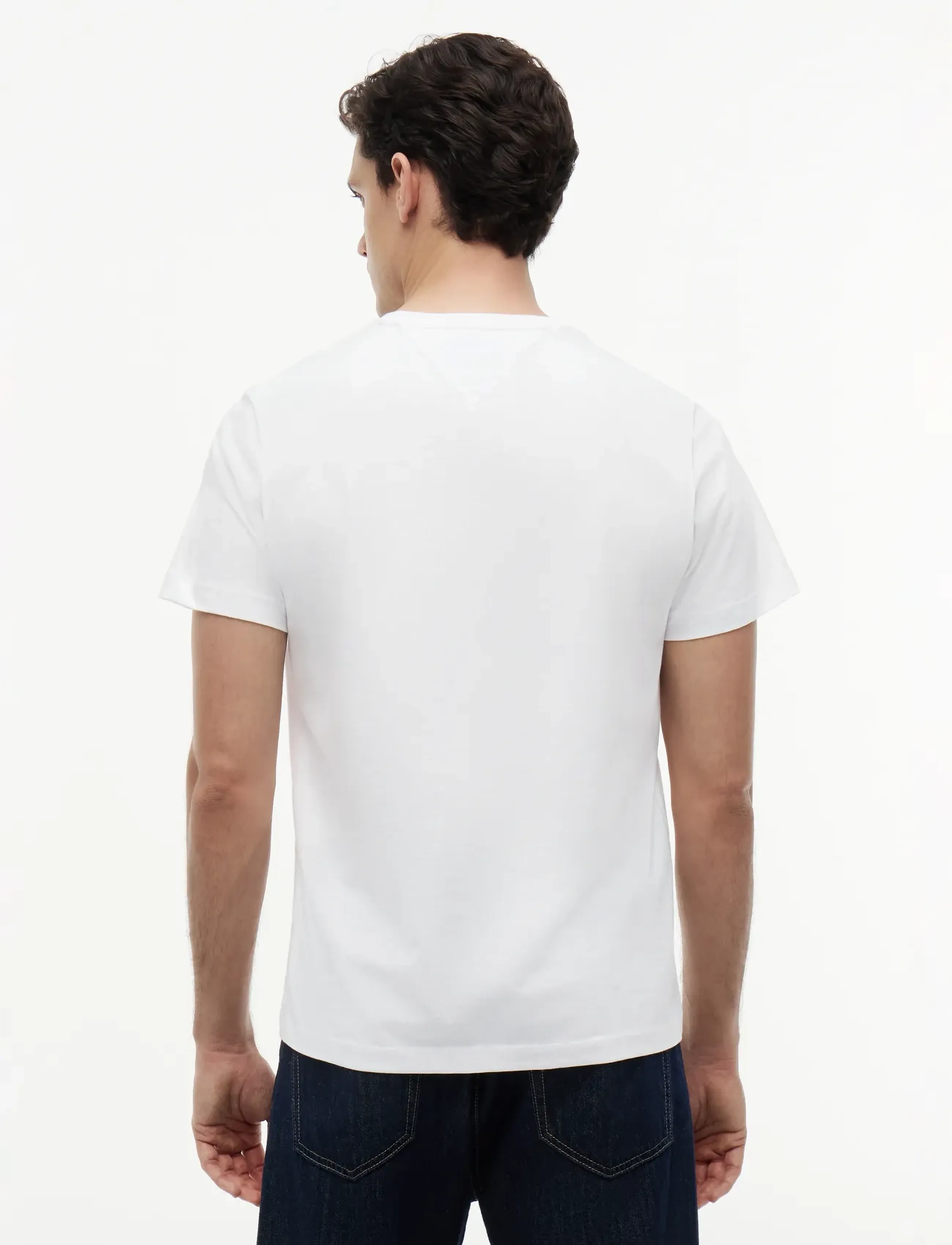 Tommy Jeans - TJM REG JERSEY C NECK EXT - lühikeste varrukatega t-särgid - white - 3