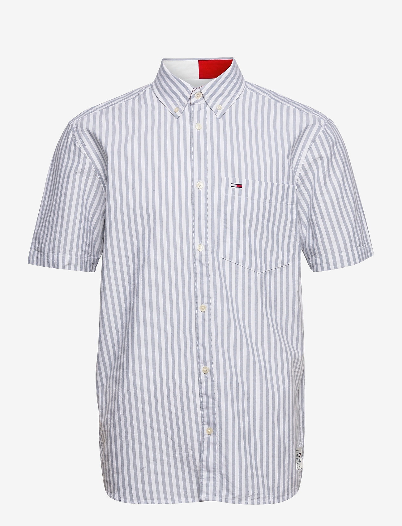 Tommy Jeans - TJM STRIPED SHORTSLEEVE SHIRT - cinder blue / white - 0