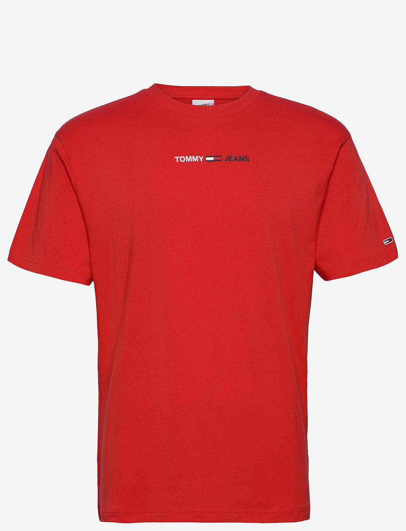 Tommy Jeans - TJM LINEAR LOGO TEE - deep crimson - 0