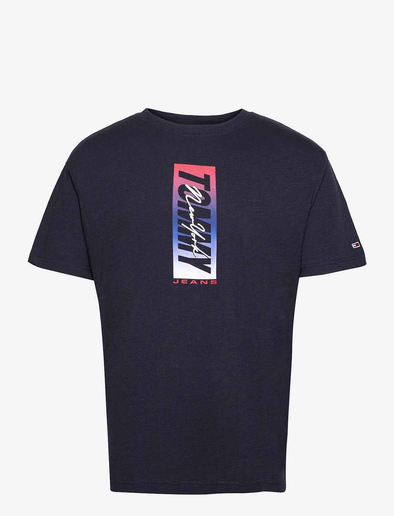 Tommy Jeans - TJM VERTICAL FRONT LOGO BOX TEE - twilight navy - 0