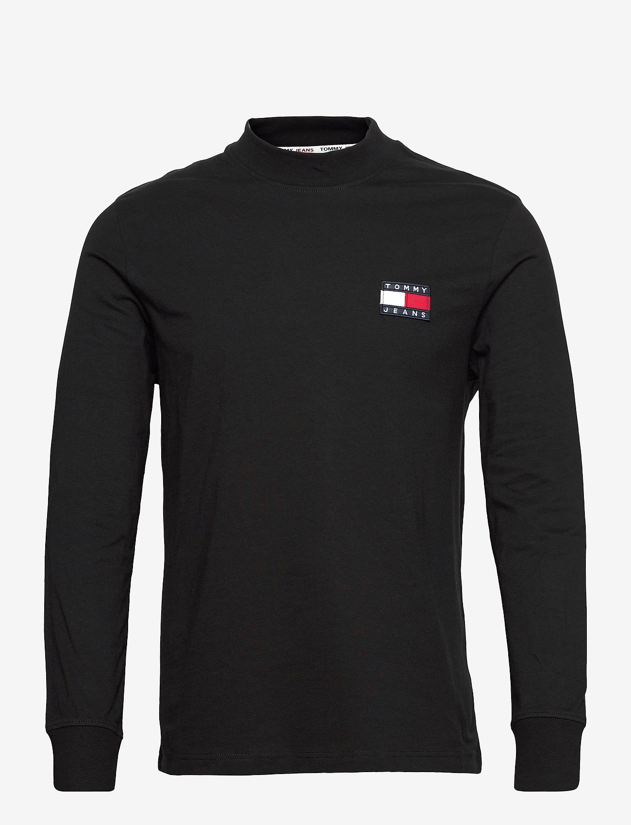 Tommy Jeans - TJM BADGE MOCK NECK LONGSLEEVE - black - 0
