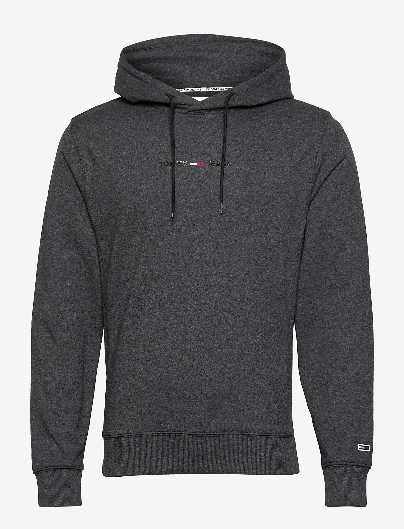Tommy Jeans - TJM GEL STRAIGHT LOGO HOODIE - black htr - 0