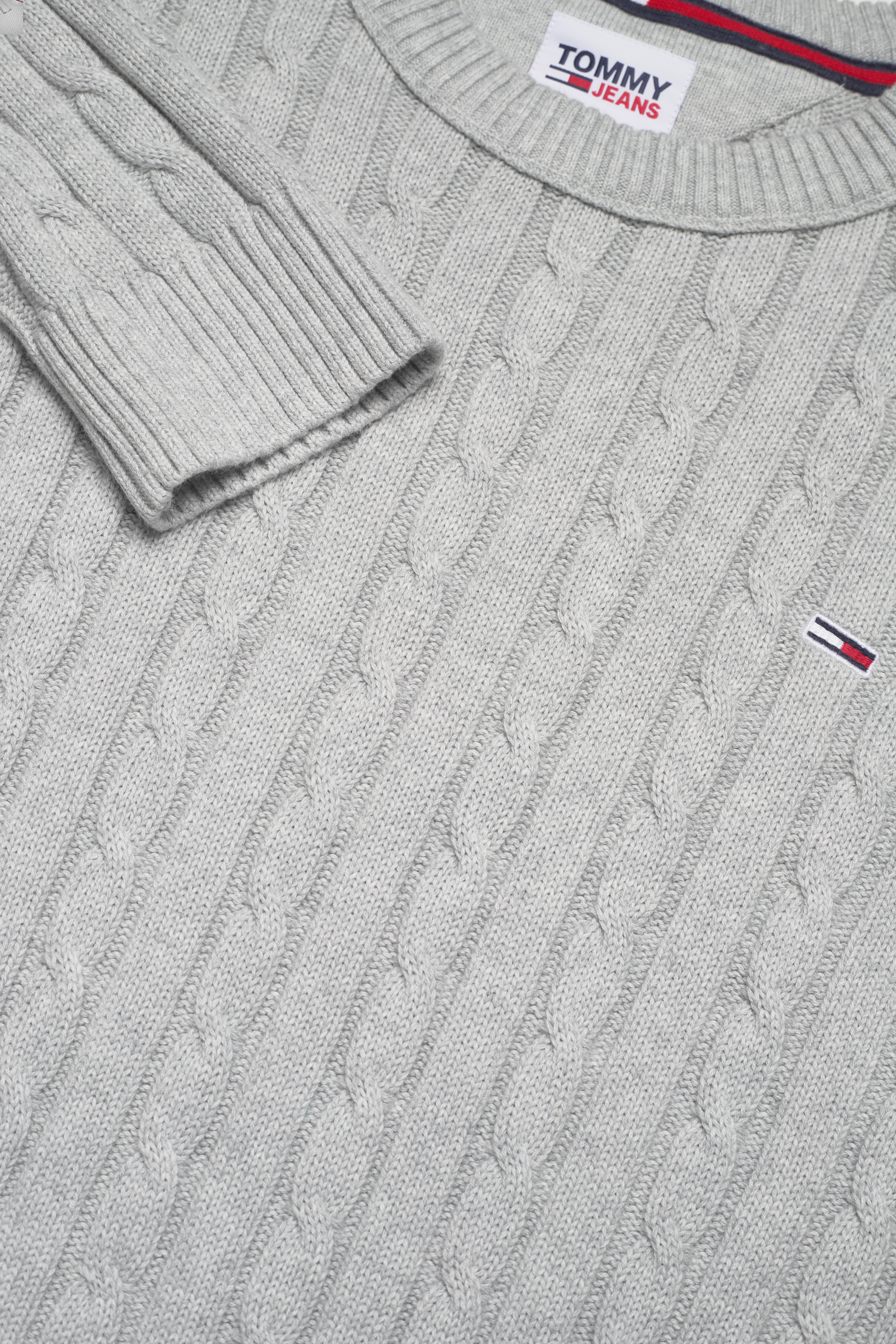 Tommy Jeans - TJM ESSENTIAL CABLE SWEATER - lt grey htr - 2