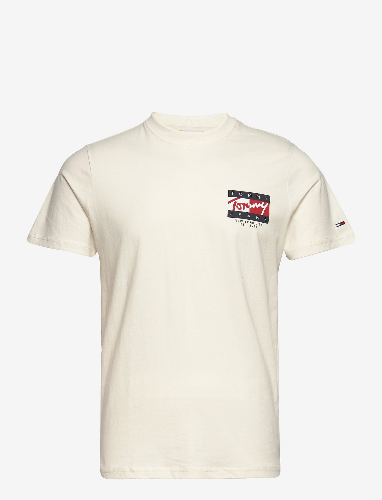 Tommy Jeans - TJM VINTAGE FLAG SIGNATURE TEE - ivory - 0