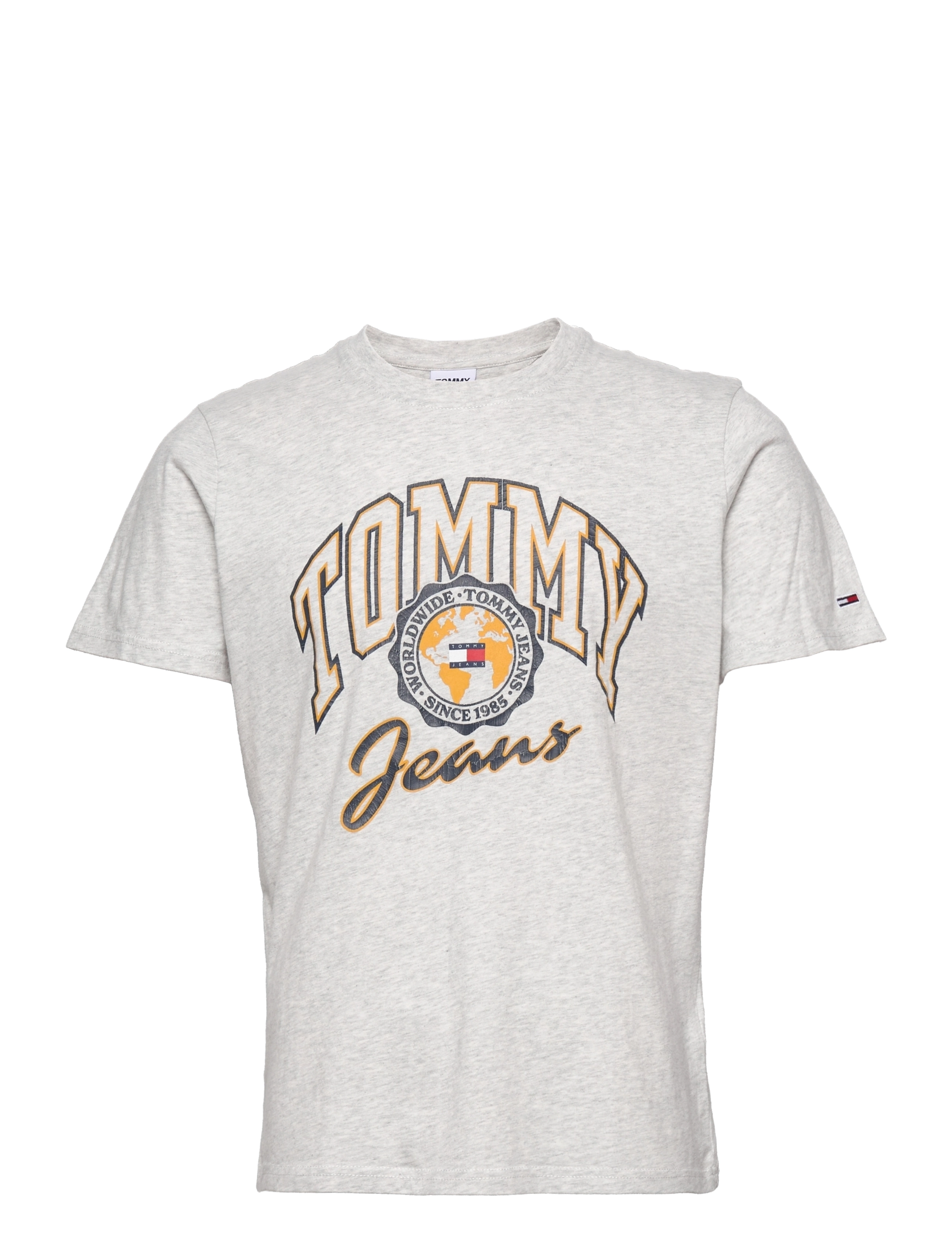 Tommy Jeans - TJM BOLD COLLEGE GRAPHIC TEE - silver grey htr - 0