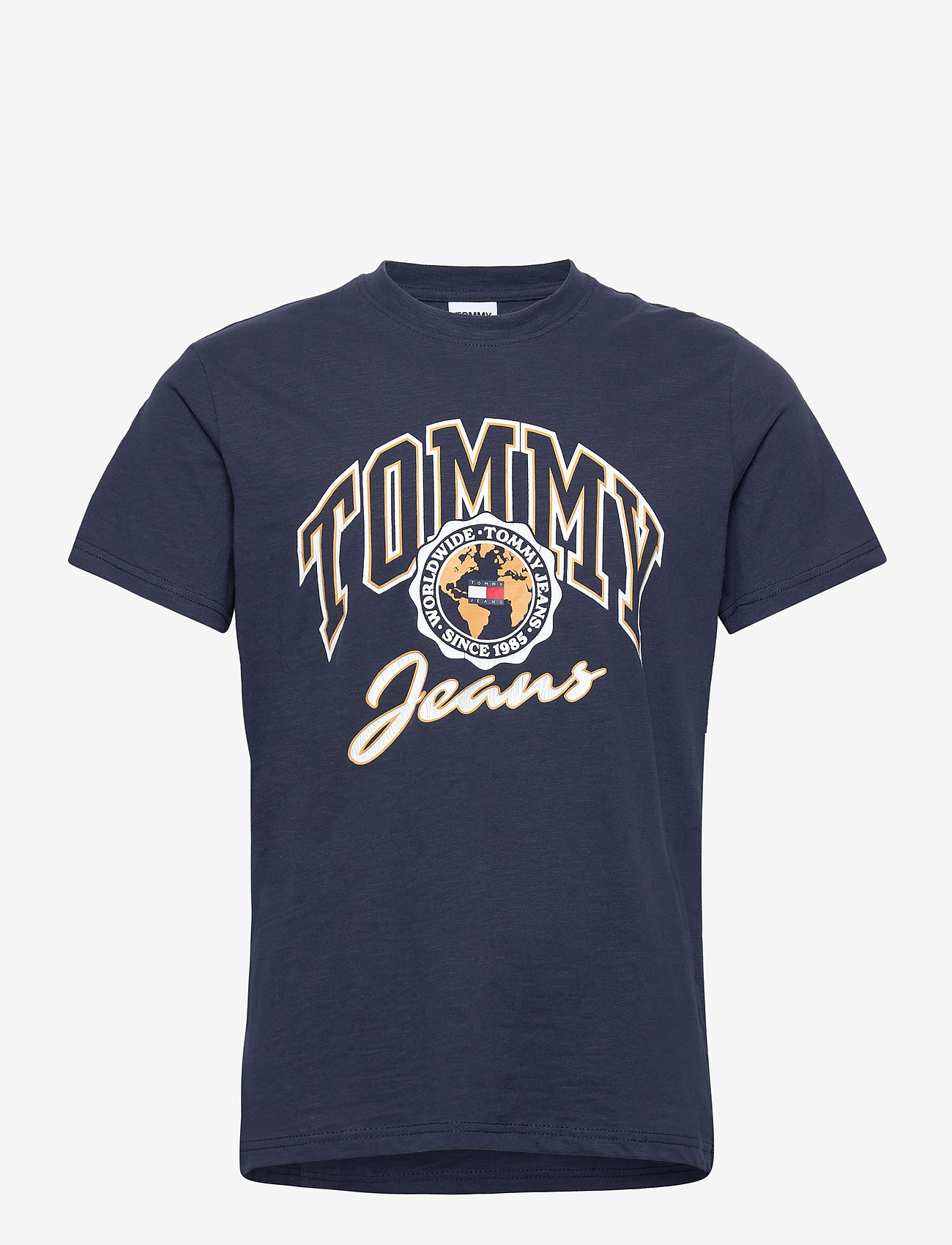 Tommy Jeans - TJM BOLD COLLEGE GRAPHIC TEE - twilight navy - 0