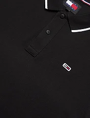 Tommy Jeans - TJM SLIM FLAG CUFFS POLO - polo marškinėliai trumpomis rankovėmis - black - 2