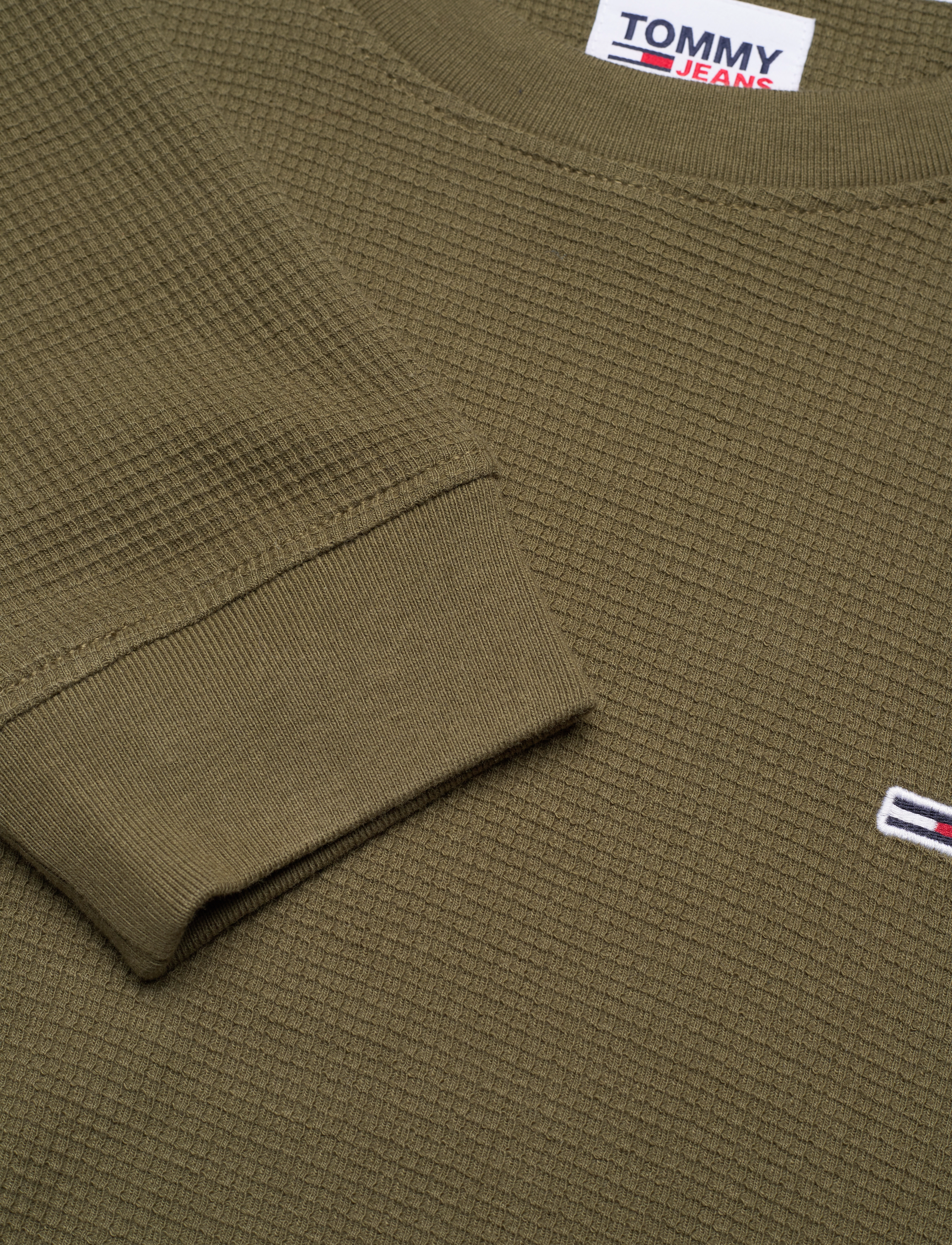 Tommy Jeans - TJM CLSC WAFFLE LS TEE - drab olive green - 2