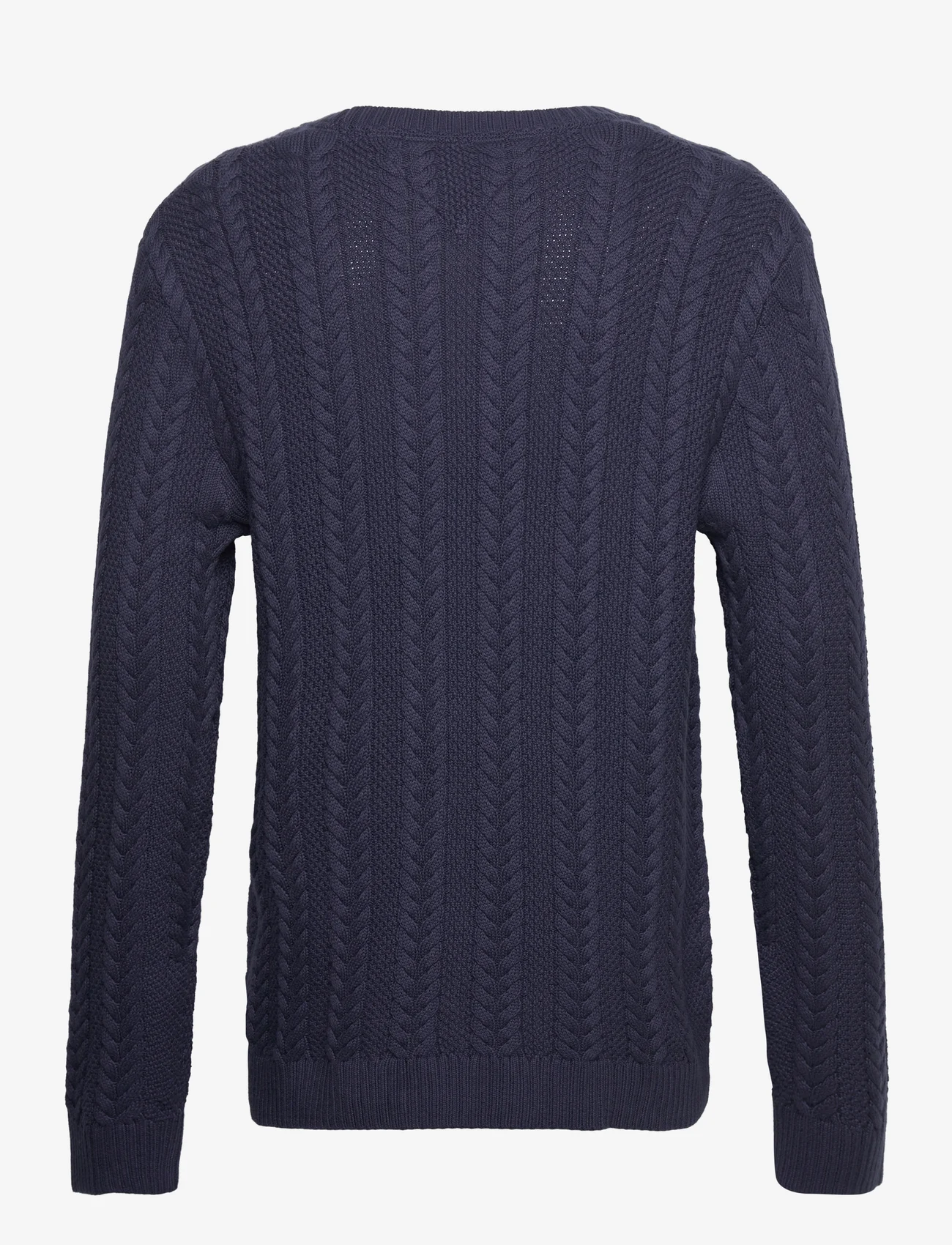 Tommy Jeans - TJM REG CABLE SWEATER - rundhalsad - twilight navy - 1