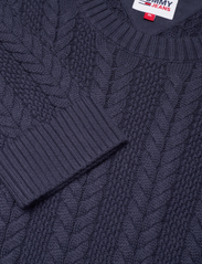 Tommy Jeans - TJM REG CABLE SWEATER - megztiniai su apvalios formos apykakle - twilight navy - 2