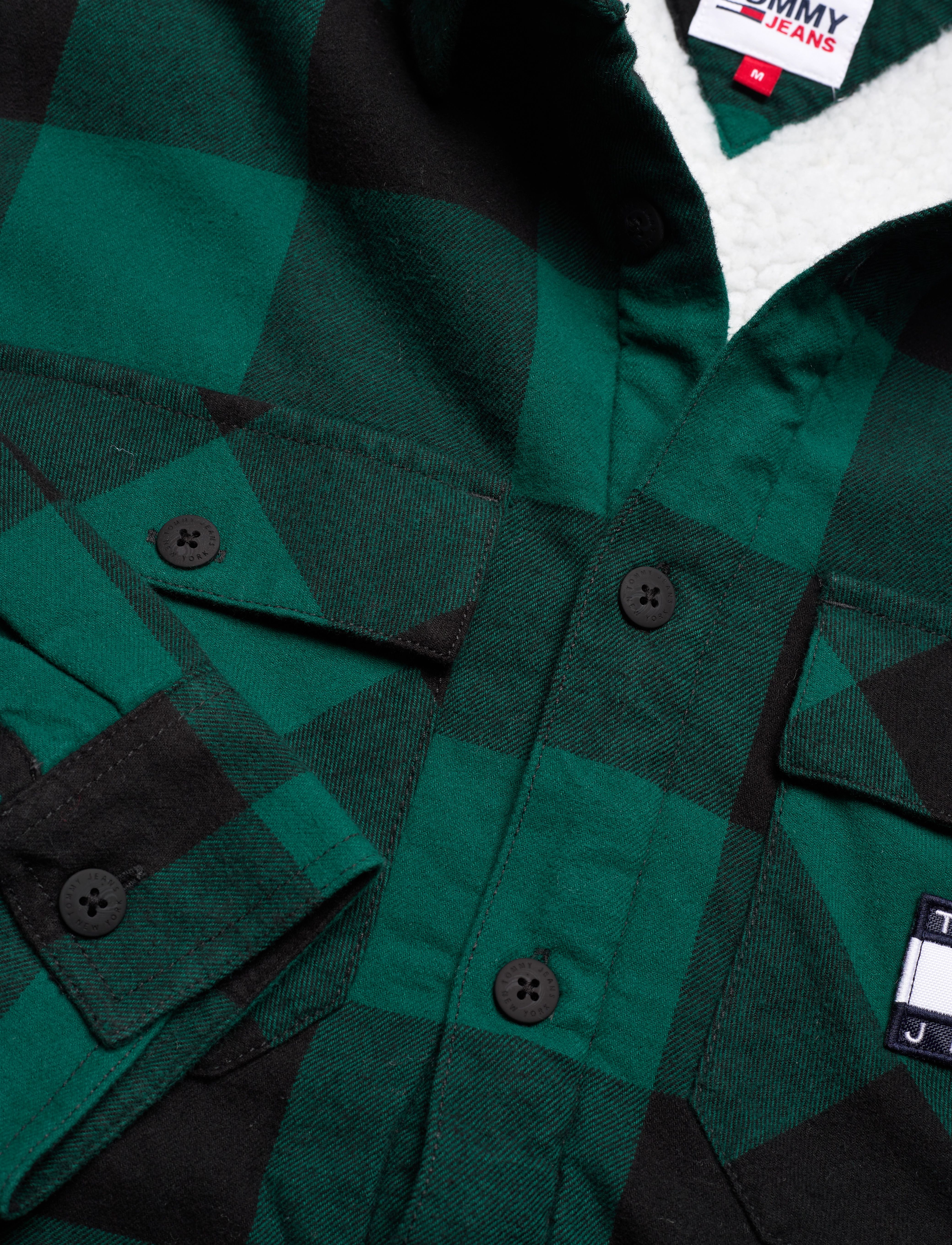 Tommy Jeans - TJM SHERPA FLANNEL OVERSHIRT - dark turf green / check - 3