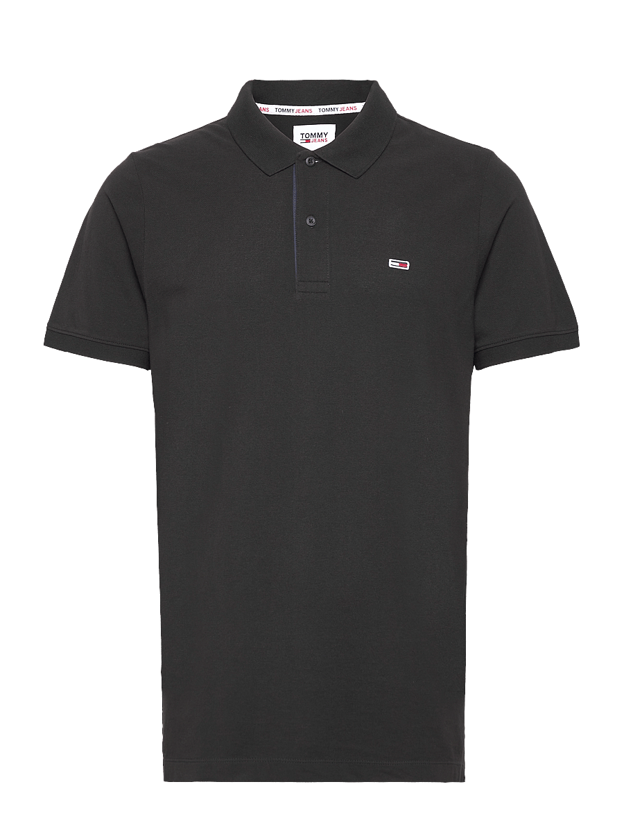Tommy Jeans - TJM SLIM PLACKET POLO - kurzärmelig - black - 0
