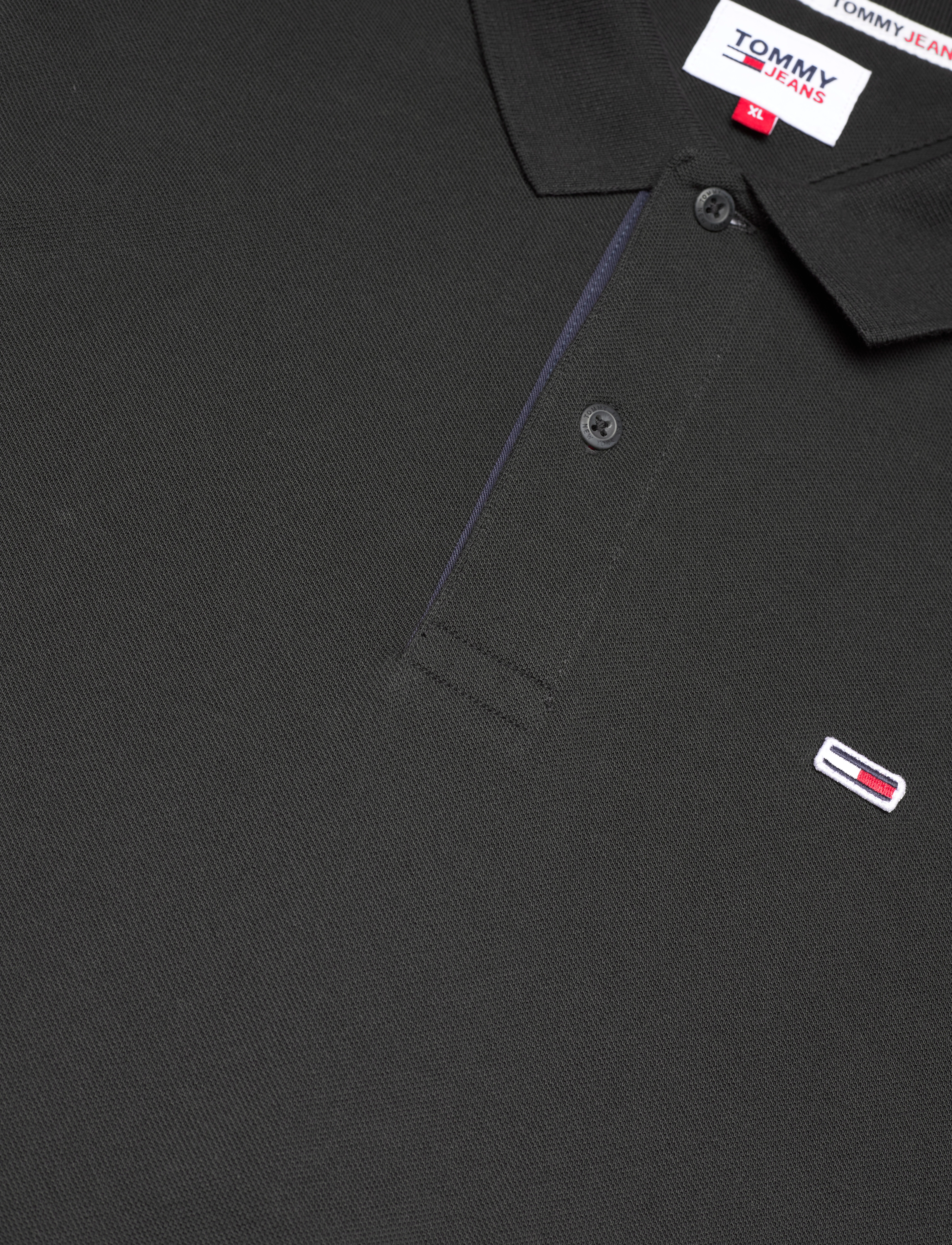 Tommy Jeans - TJM SLIM PLACKET POLO - lühikeste varrukatega polod - black - 2
