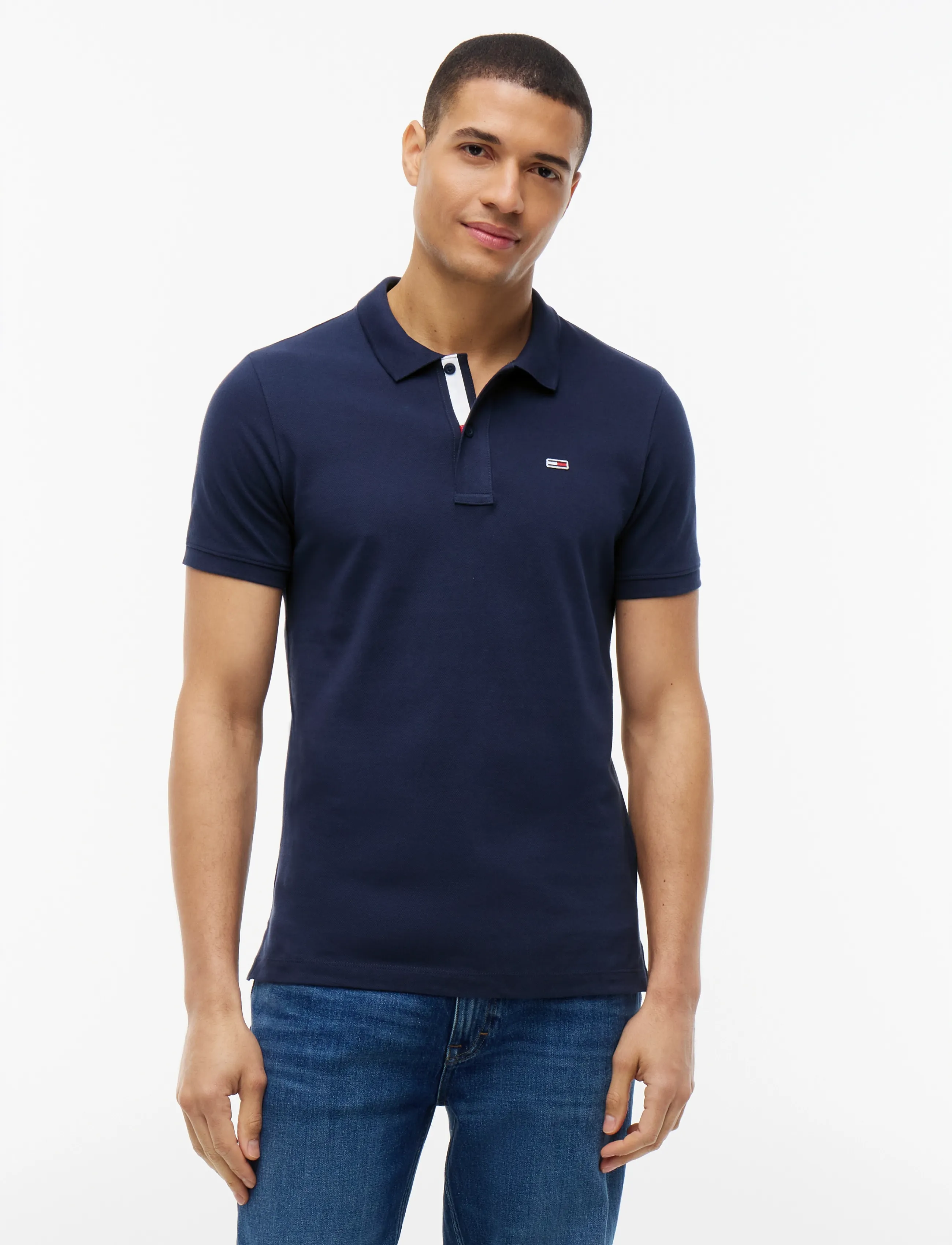Tommy Jeans TJM SLIM PLACKET POLO - 25 % de réduction - TWILIGHT NAVY / navy