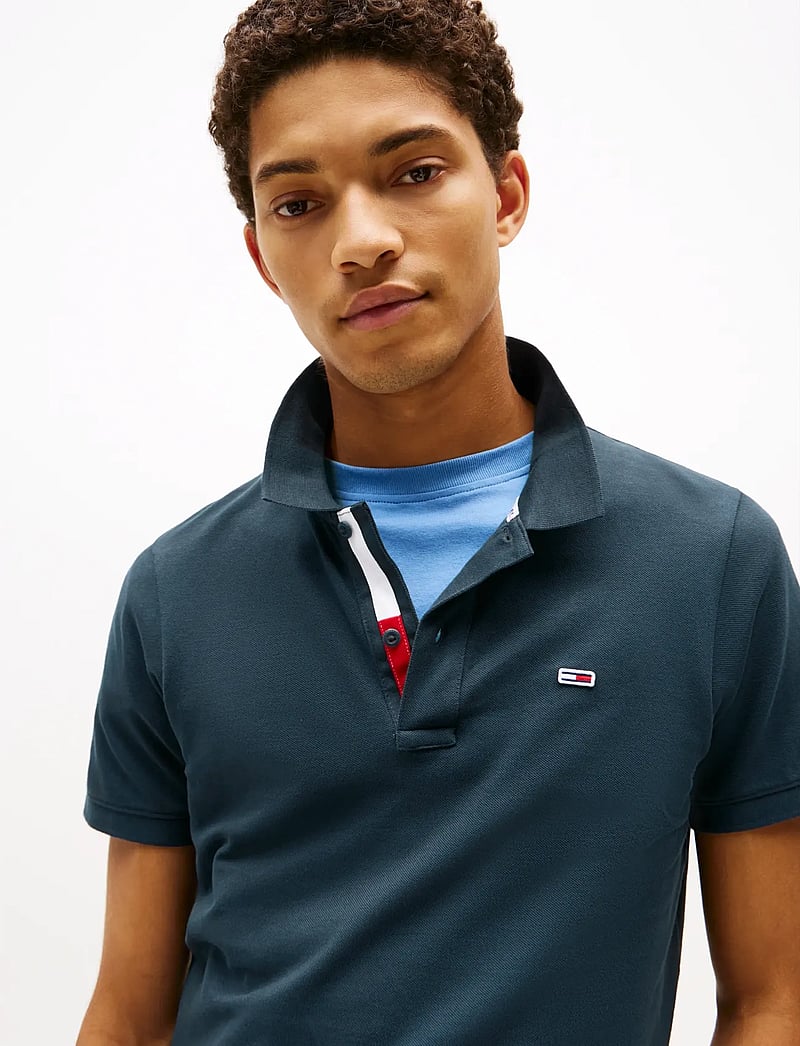 Tommy Jeans - TJM SLIM PLACKET POLO - short-sleeved polos - twilight navy - 4