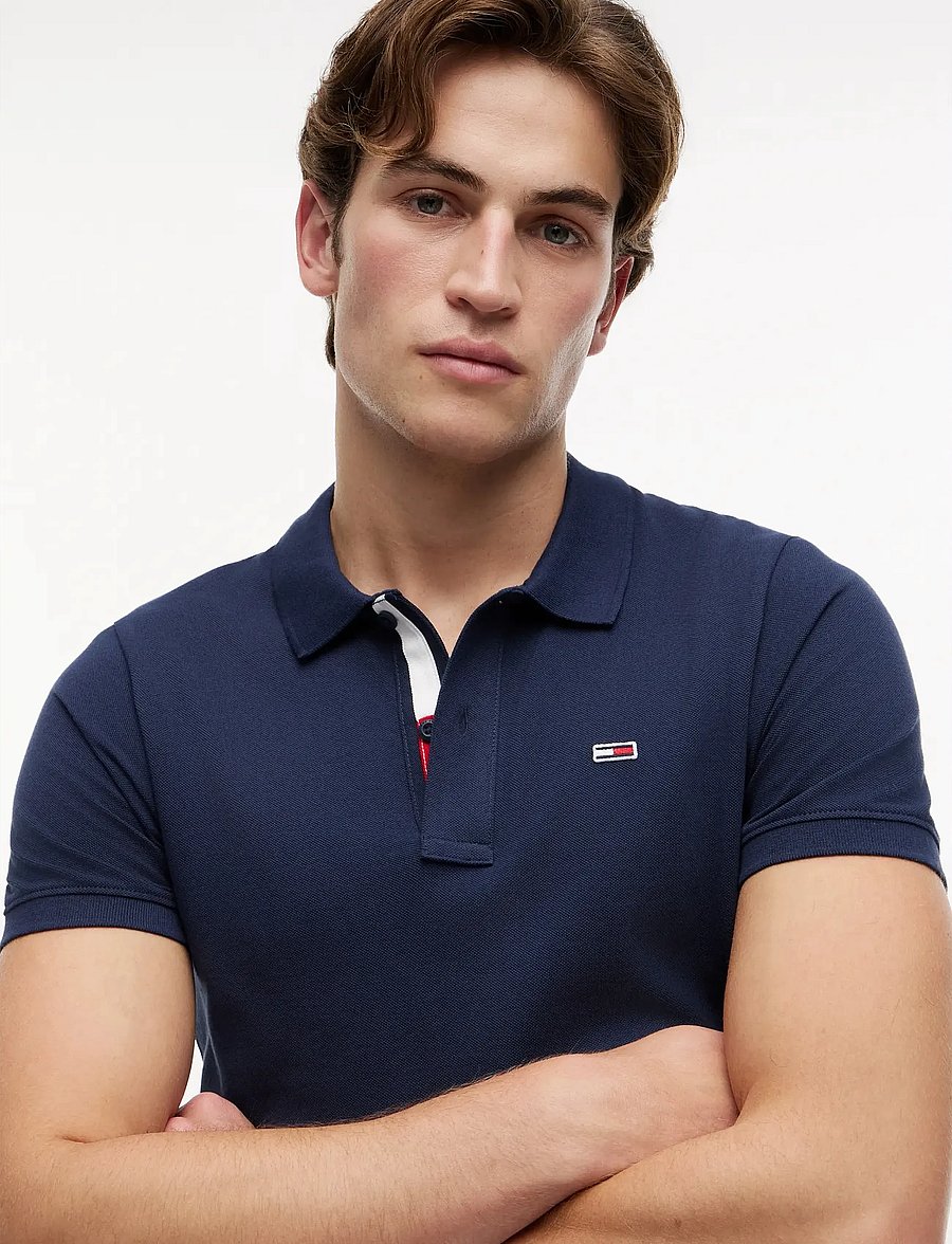 Tommy Jeans - TJM SLIM PLACKET POLO - kurzärmelig - twilight navy - 4