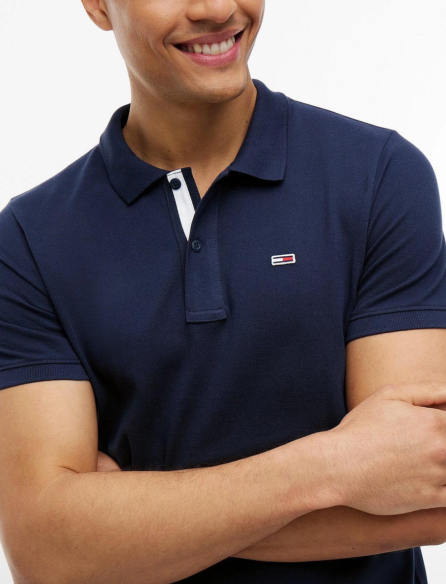 Tommy Jeans - TJM SLIM PLACKET POLO - kurzärmelig - twilight navy - 4