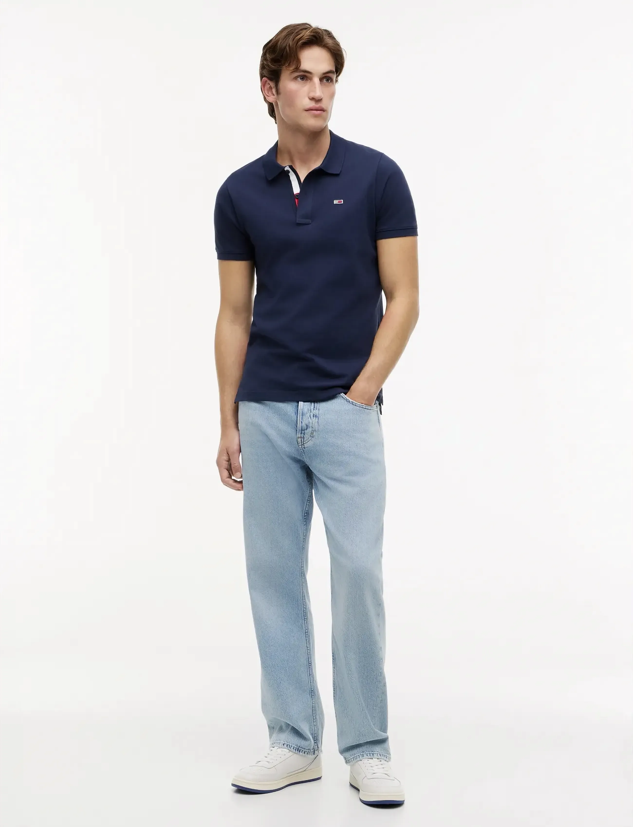 Tommy Jeans - TJM SLIM PLACKET POLO - lühikeste varrukatega polod - twilight navy - 5