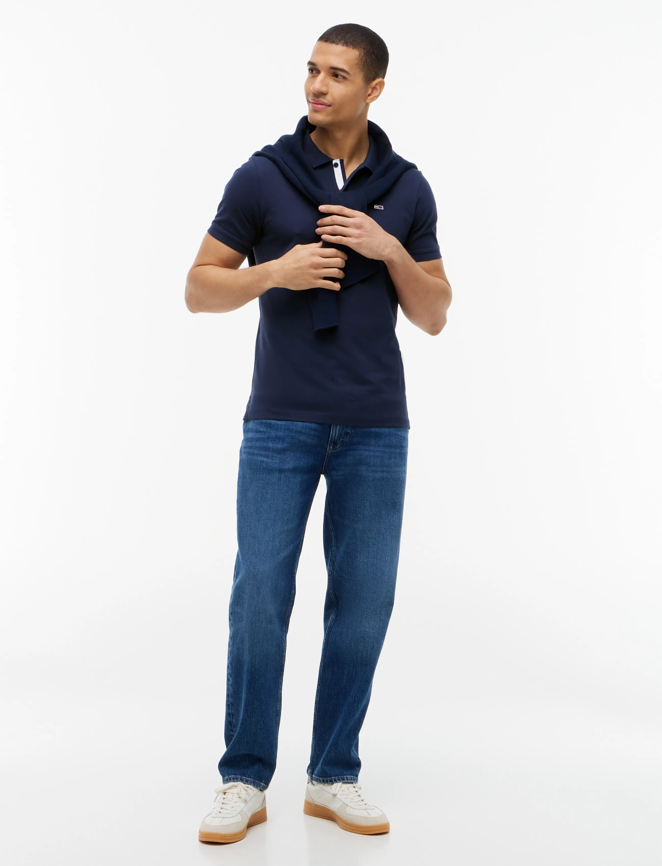 Tommy Jeans - TJM SLIM PLACKET POLO - lühikeste varrukatega polod - twilight navy - 5