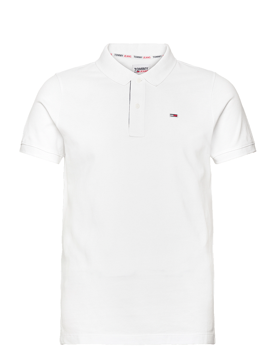 Tommy Jeans - TJM SLIM PLACKET POLO - kurzärmelig - white - 0