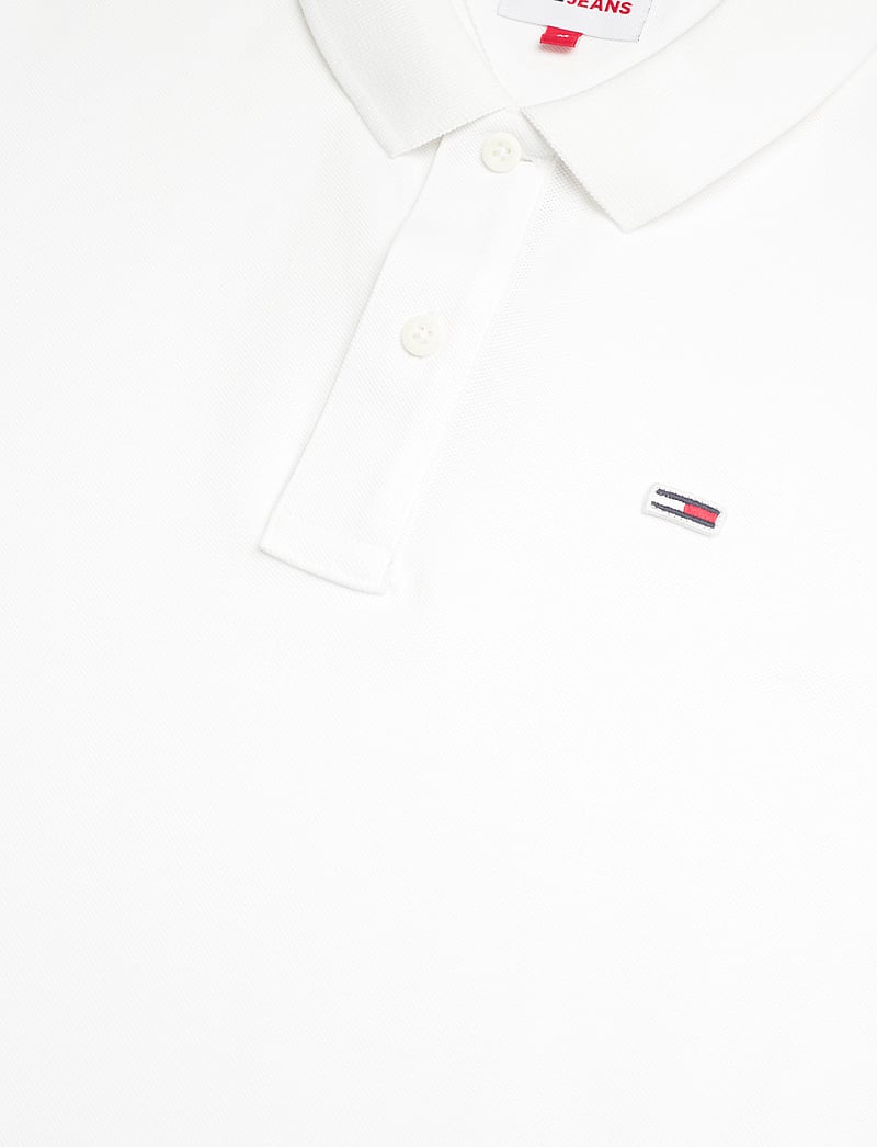Tommy Jeans - TJM SLIM PLACKET POLO - kortärmade pikéer - white - 2