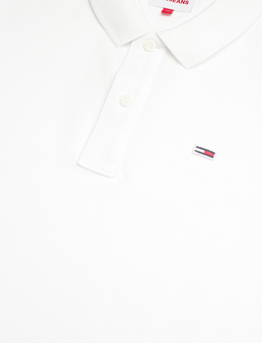 Tommy Jeans - TJM SLIM PLACKET POLO - kurzärmelig - white - 2