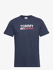 Tommy Jeans - TJM CORP LOGO TEE - kortärmade t-shirts - twilight navy - 0