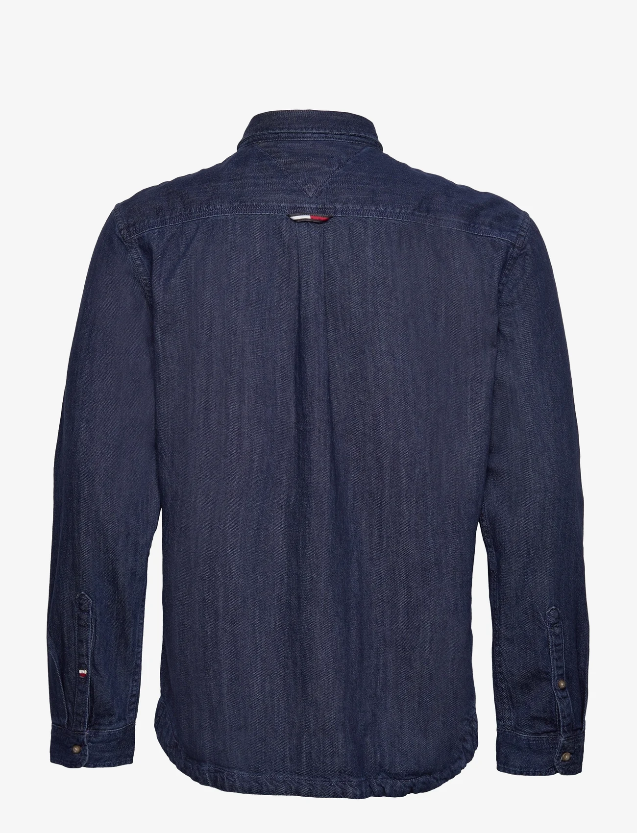 Tommy Jeans - TJM DENIM BADGE SHIRT - jeansskjorter - mid indigo - 1