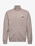 TJU RELAXED TERRY ZIP UP - BRANDONS STONE