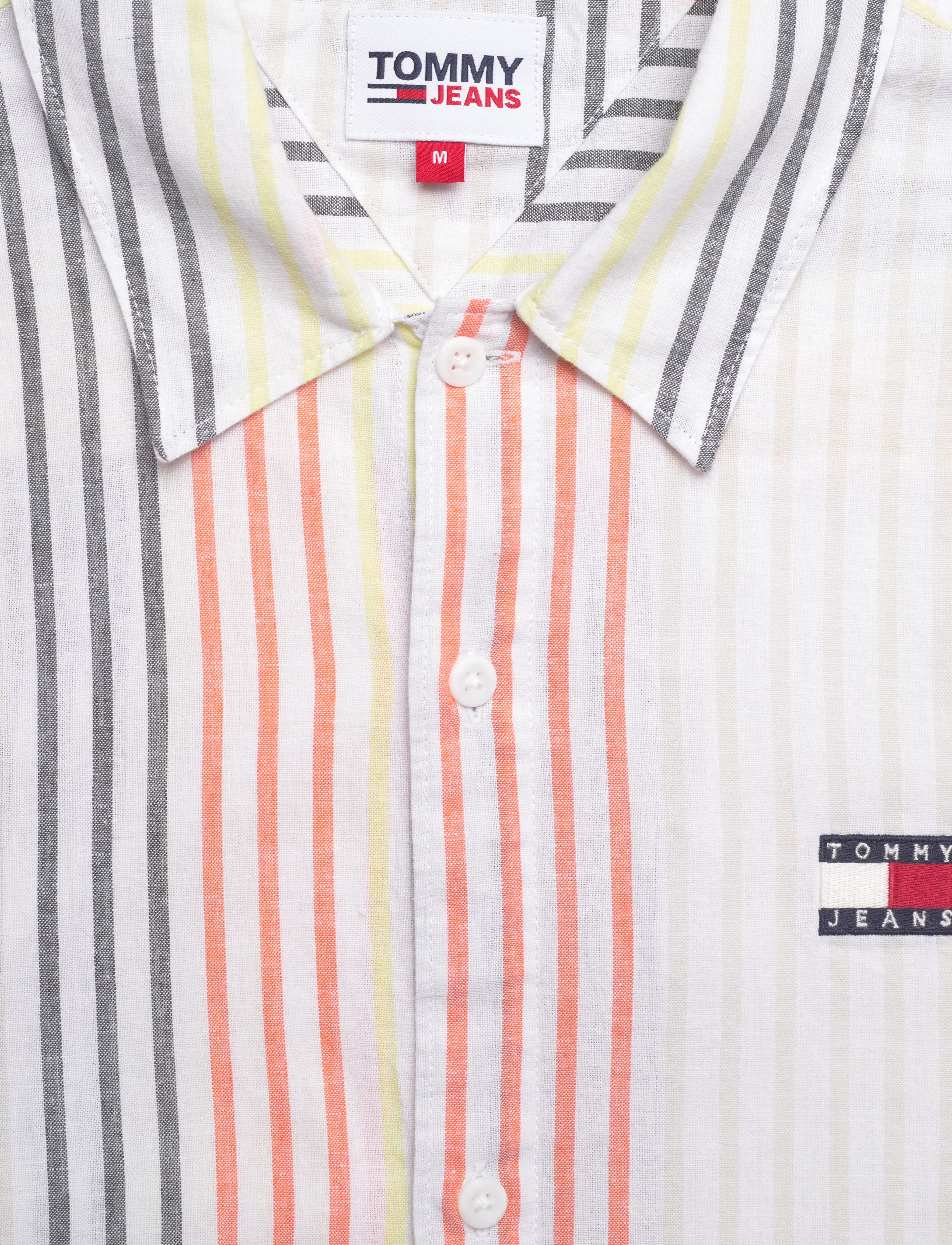 Tommy Jeans - TJM CLSC LINEN MINI STRIPE SHIRT - white / multi stripe - 2