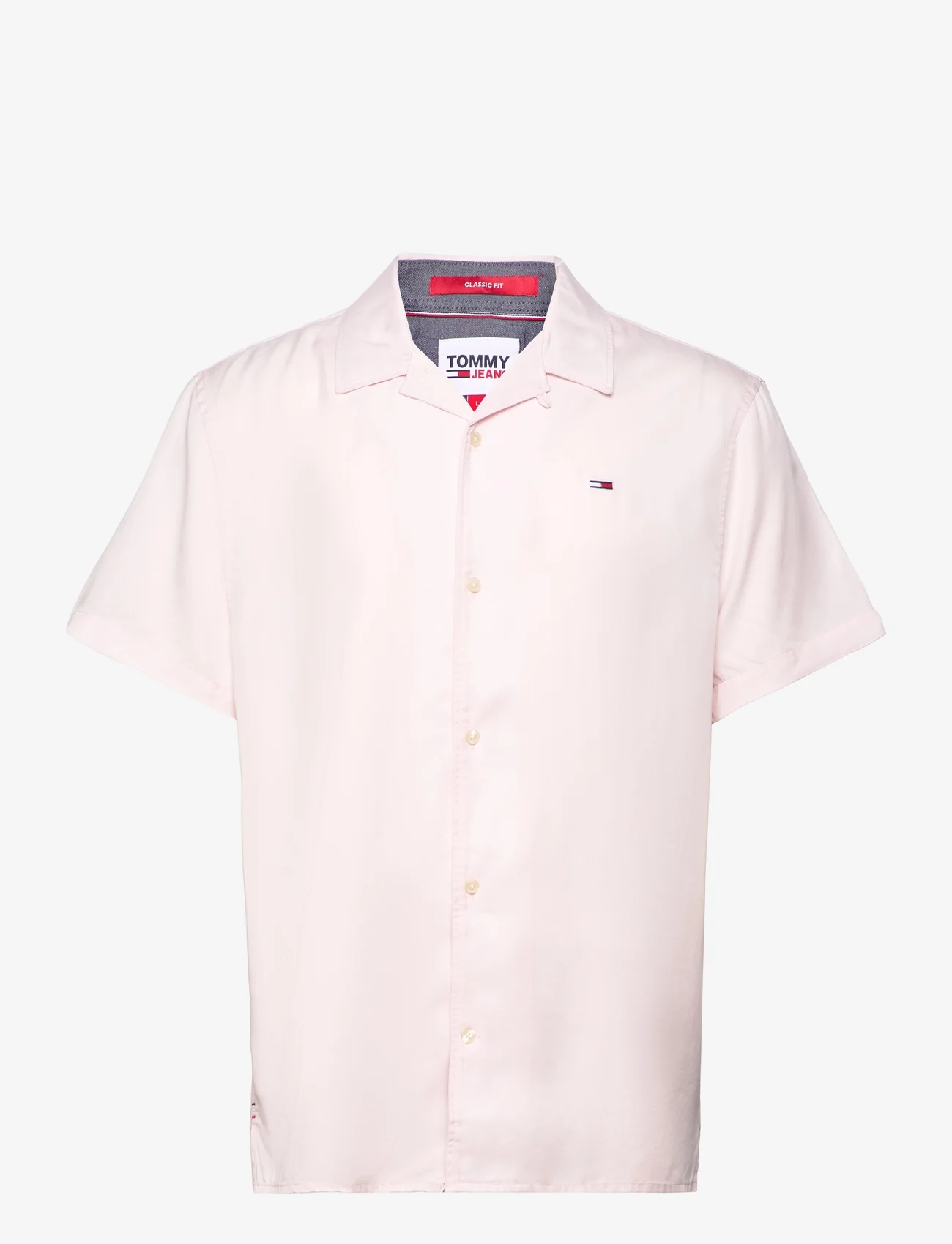 Tommy Jeans - TJM CLSC SOLID CAMP SHIRT - kurzärmelig - faint pink - 0