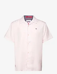 Tommy Jeans - TJM CLSC SOLID CAMP SHIRT - kortärmade t-shirts - faint pink - 0