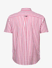 Tommy Jeans - TJM RLX SS STRIPE LINEN SHIRT - kortermede t-skjorter - laser pink stripe - 1