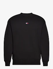 Tommy Jeans - TJM RLX XS BADGE CREW - sportiska stila džemperi - black - 0