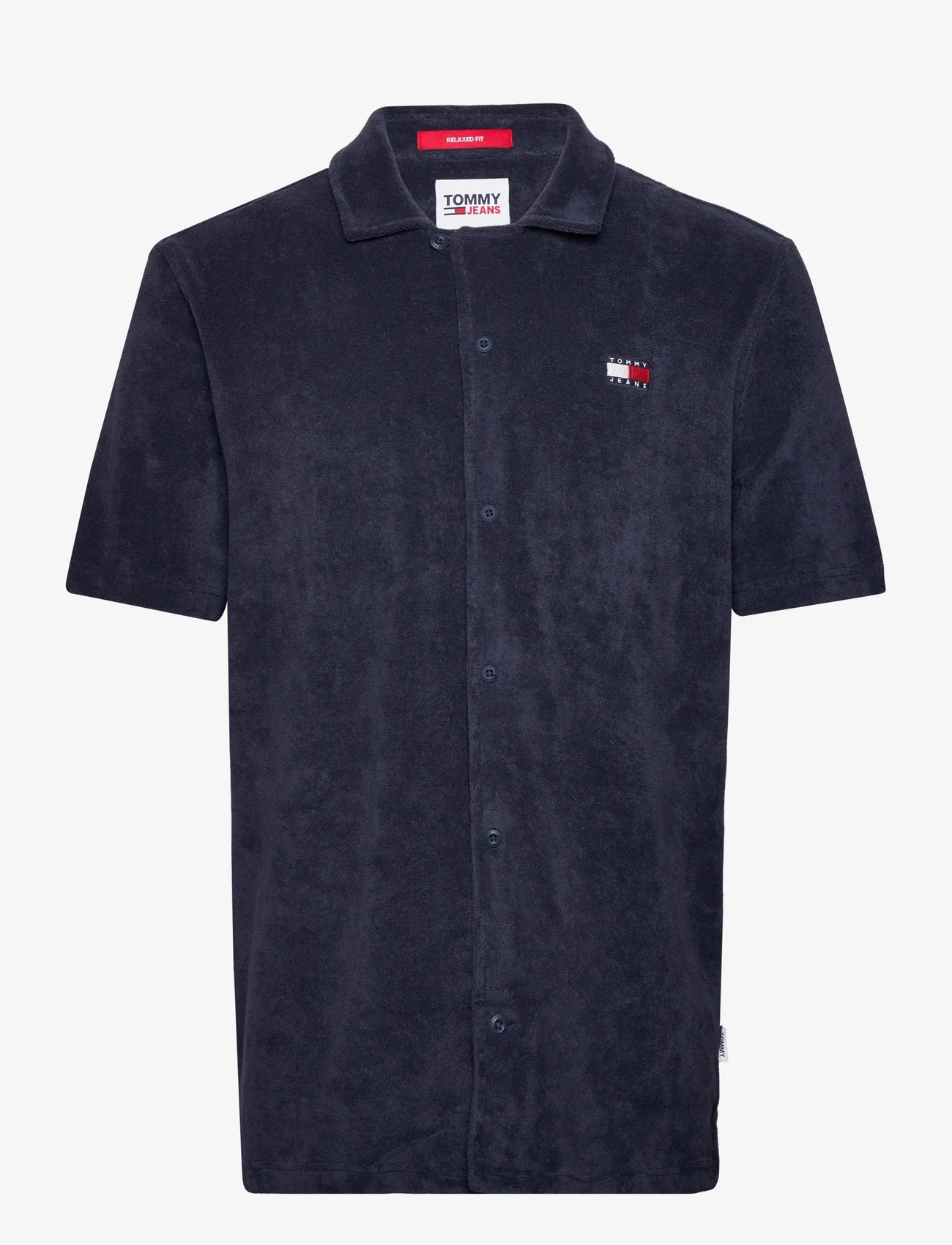 Tommy Jeans - TJM RLX SS TOWELLING CAMP SHIRT - basic shirts - twilight navy - 0