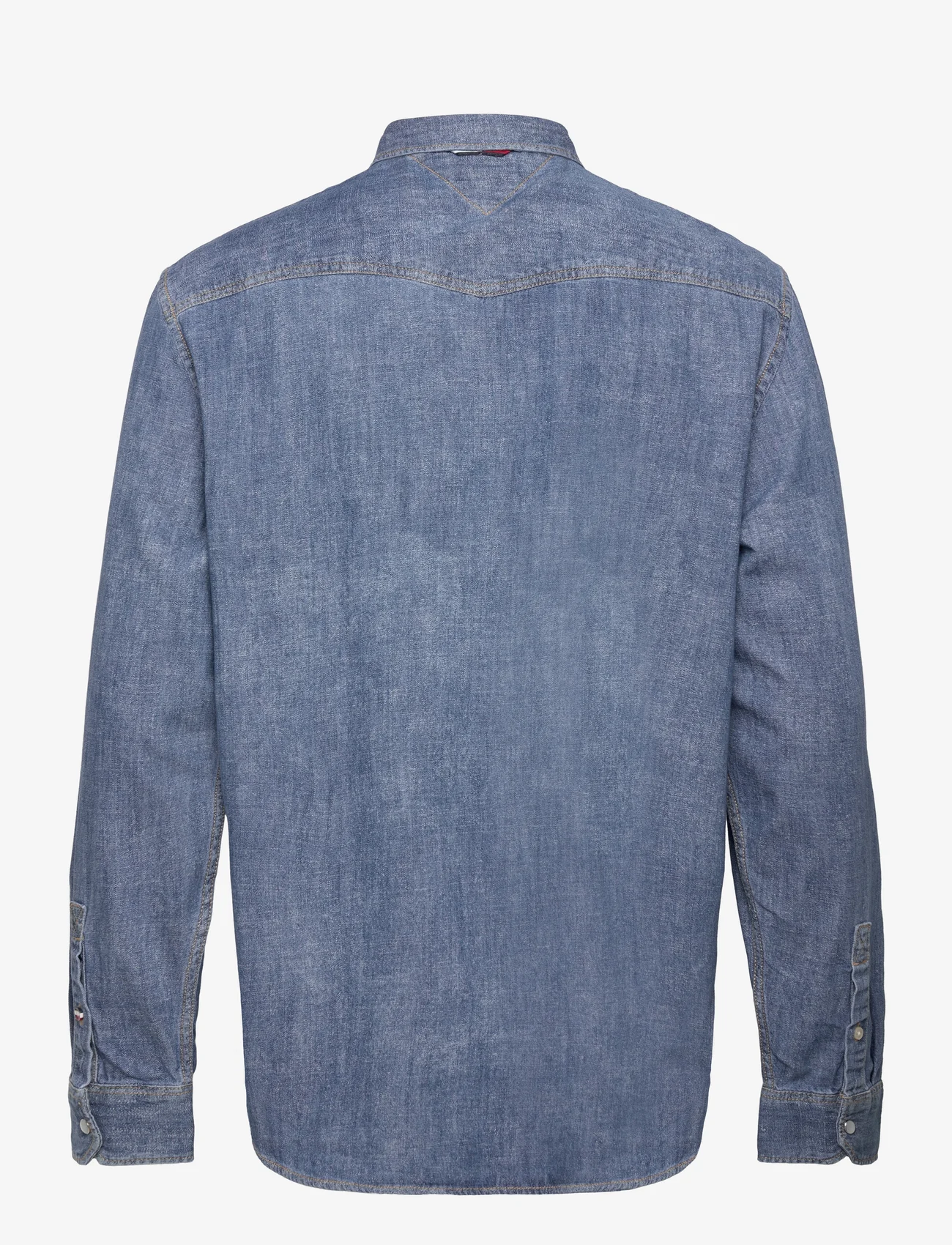 Tommy Jeans - TJM RLX WESTERN DENIM SHIRT - jeansskjorter - mid indigo - 1