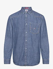 Tommy Jeans - TJM RLX WESTERN DENIM SHIRT - denim overhemden - mid indigo wash - 0