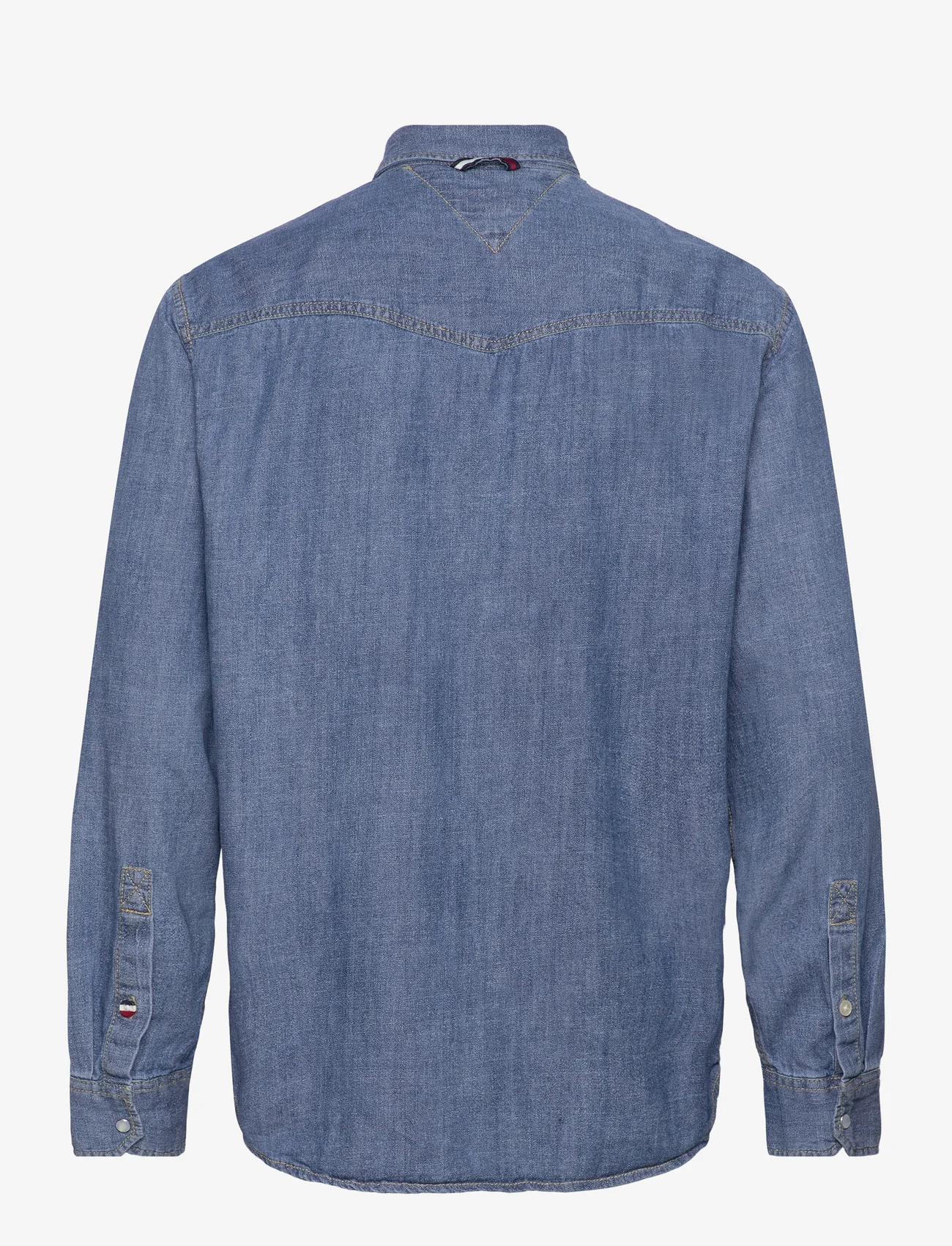 Tommy Jeans - TJM RLX WESTERN DENIM SHIRT - denim overhemden - mid indigo wash - 1