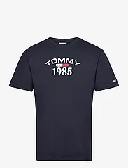 Tommy Jeans - TJM CLSC 1985 RWB CURVED TEE - mažiausios kainos - desert sky - 0