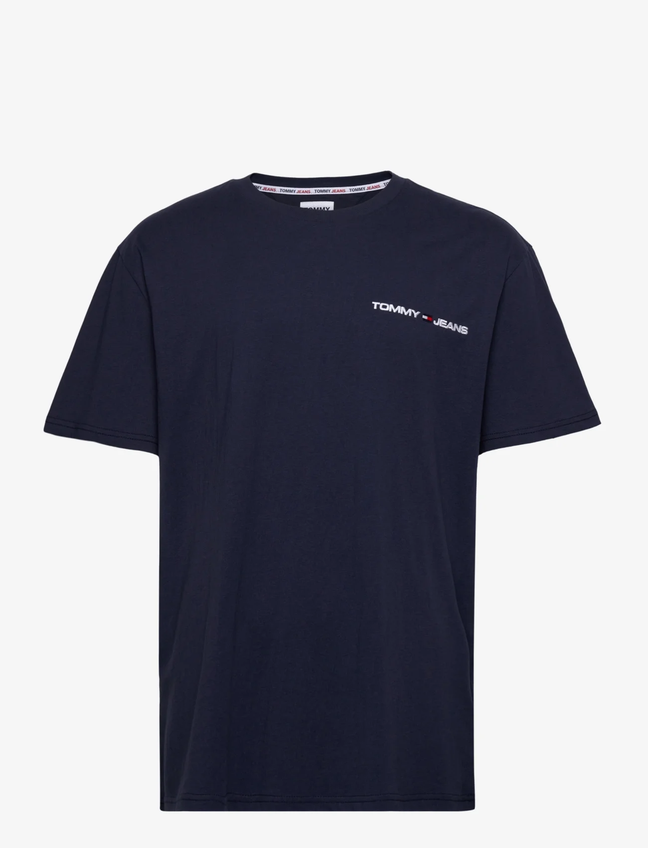 Tommy Jeans - TJM CLSC LINEAR CHEST TEE - kortärmade t-shirts - twilight navy - 0